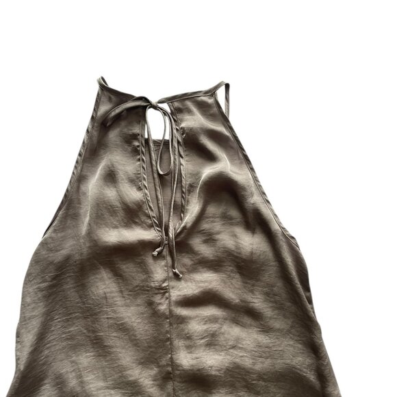 Show Me Your Mumu Tunic Tank Top with Tie Back Taupe‎ SZ Large - Picture 4 of 6